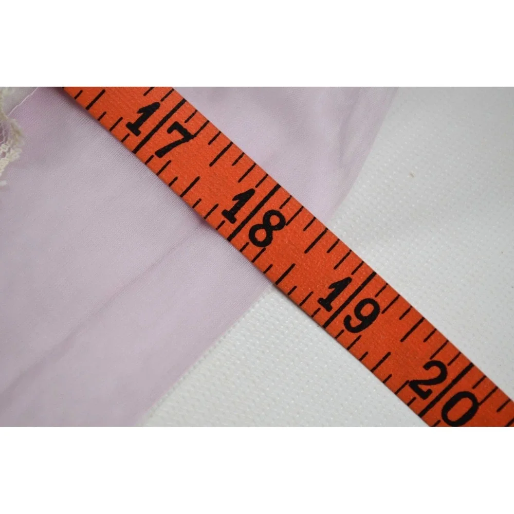 Vintage MCM 60s Half‎ Apron Sheer Purple Floral Pockets Waist Band 17